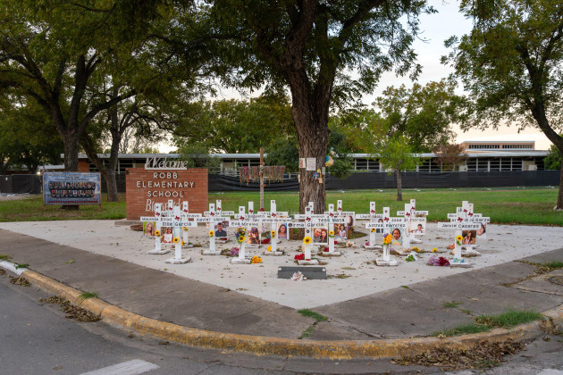 21-white-crosses-at-robb-elementary-school-honor-victims-of-the-2022-school-shooting19-students-and-2-teachers-died-uvalde-texas-united-states