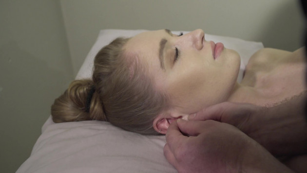 8. Zoe Ryan undergoing Chinese Herbal Medicine in the Searching for a Cure documentary