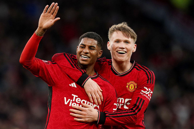 manchester-uniteds-marcus-rashford-left-and-manchester-uniteds-scott-mctominay-celebrate-after-the-full-time-whistle-during-the-emirates-fa-cup-quarter-final-match-at-old-trafford-manchester-pic