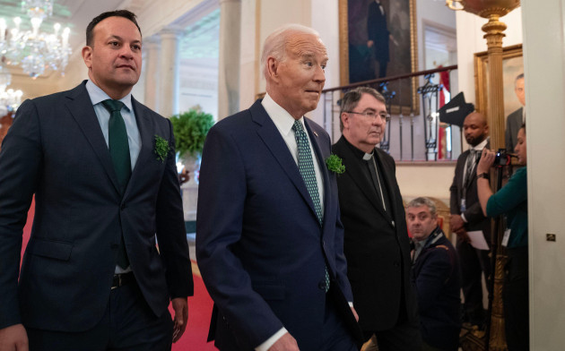usa-17th-mar-2024-his-excellency-leo-varadkar-taoiseach-of-ireland-president-joe-biden-and-cardinal-christophe-pierre-apostolic-nuncio-to-the-united-states-enter-the-east-room-during-a-st-pat