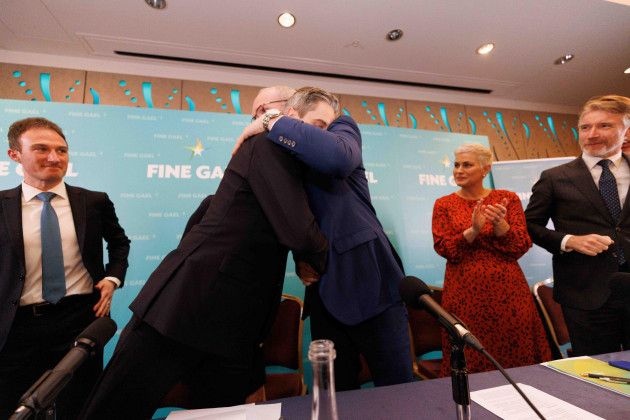 simon-harris-left-is-hugged-by-fine-gael-deputy-leader-simon-coveney-after-being-confirmed-as-the-new-leader-of-fine-gael-paving-the-way-for-him-to-become-irelands-youngest-premier-at-the-midlan