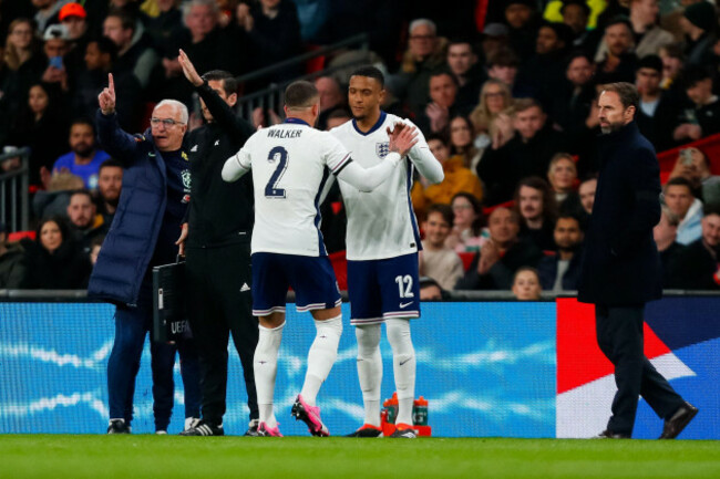 wembley-stadium-london-uk-23rd-mar-2024-international-football-friendly-england-versus-brazil-ezri-konsa-makes-his-england-senior-debut-as-he-comes-on-in-place-of-kyle-walker-who-had-a-leg-inju