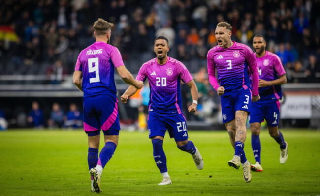 frankfurt-germany-26th-mar-2024-torjubel-niclas-fullkrug-deutschland-benjamin-henrichs-deutschland-david-raum-deutschland-deutschland-niederlandegermany-netherlands26-03-2024credi