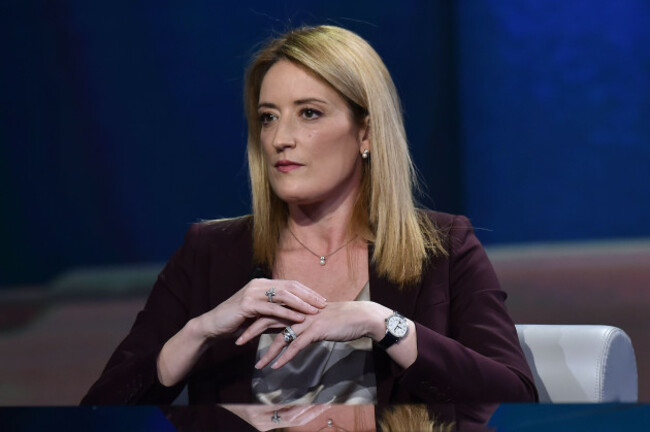 roberta-metsolapresident-of-the-european-parliament-roberta-metsola-guest-at-italian-tv-show-che-tempo-che-familan-italy30th-january-2022photo-by-sgpsipa-usaitalyid-127112not-exclusive