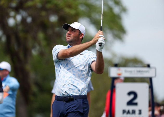houston-tx-march-29-scottie-scheffler-usa-watches-his-tee-shot-on-2-during-round-2-of-the-pga-texas-childrens-houston-open-at-memorial-park-golf-course-on-march-29-2024-in-houston-texas-pho