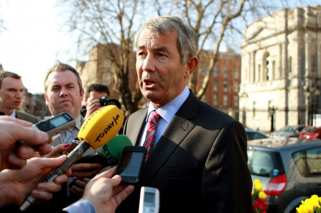 independent-td-michael-lowry-speaks-to-the-media-on-the-plinth-of-leinster-house-in-dublin-there-is-no-evidence-that-phones-at-the-moriarty-tribunal-were-tapped-a-garda-investigation-has-found