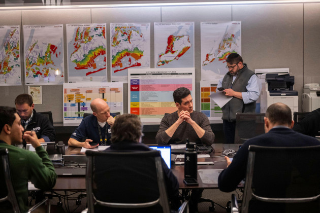members-of-the-new-york-city-emergency-management-department-hold-a-meeting-on-friday-april-5-2024-in-new-york-an-earthquake-shook-the-densely-populated-new-york-city-metropolitan-area-friday-morni
