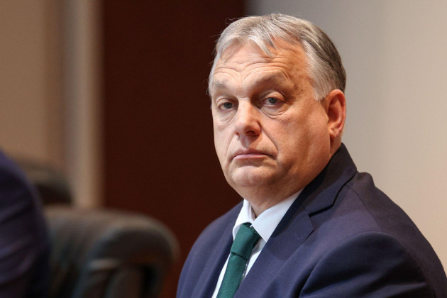 sarajevo-bosnia-and-herrzegovina-04th-apr-2024-the-chairperson-of-the-council-of-ministers-of-bosnia-and-herzegovina-borjana-kristo-met-with-the-prime-minister-of-hungary-viktor-orban-in-saraj