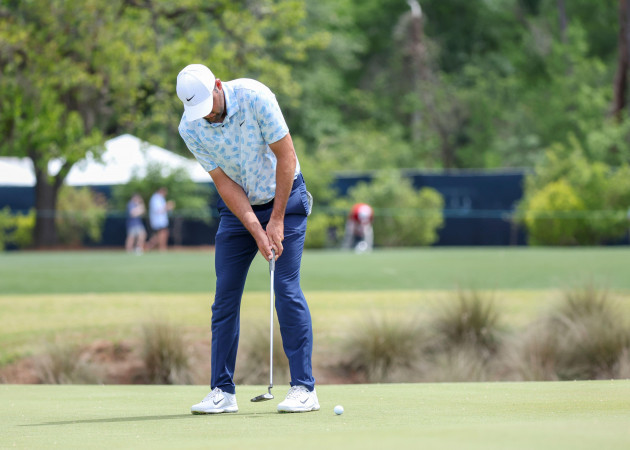 houston-tx-march-29-scottie-scheffler-usa-watches-his-putt-on-1-green-during-round-2-of-the-pga-texas-childrens-houston-open-at-memorial-park-golf-course-on-march-29-2024-in-houston-texas-p
