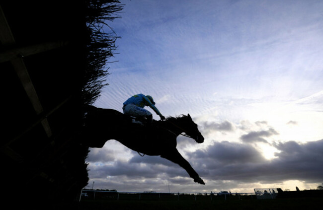 mahler-mission-ridden-by-james-bowen-clears-a-fence-before-going-on-to-win-the-albert-bartlett-river-don-novices-hurdle-at-doncaster-racecourse-picture-date-saturday-january-29-2022
