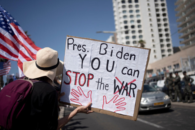 israeli-border-police-stand-guard-as-relatives-of-hostages-held-in-gaza-and-their-supporters-protest-outside-of-the-u-s-embassy-branch-office-calling-on-president-joe-biden-for-the-immediate-release