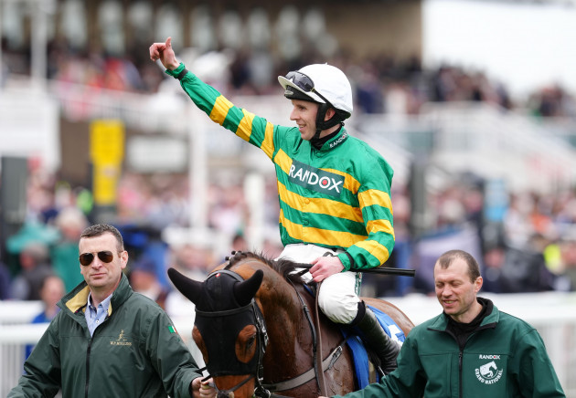mark-walsh-on-board-mystical-power-after-winning-the-trustatrader-top-novices-hurdle-on-day-two-of-the-2024-randox-grand-national-festival-at-aintree-racecourse-liverpool-picture-date-friday-april