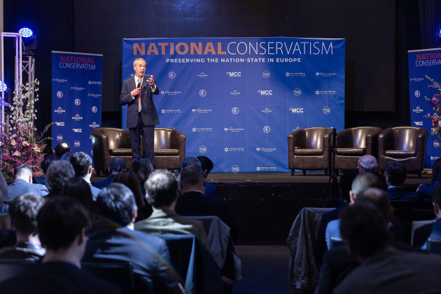 brussels-belgium-16th-apr-2024-uk-politician-nigel-farage-pictured-during-the-natcon-national-conservatism-conference-at-the-claridge-in-sint-joost-ten-node-saint-josse-ten-noode-brussels-tue