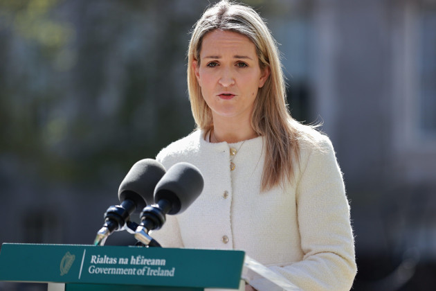 justice-minister-helen-mcentee-speaking-to-the-media-at-government-buildings-in-dublin-about-increased-penalties-for-knife-crime-picture-date-tuesday-april-16-2024