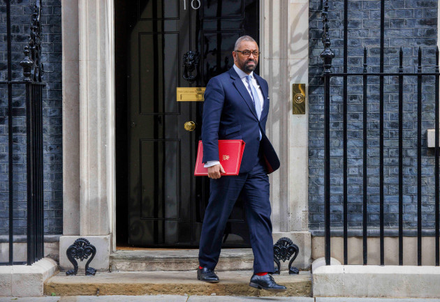 london-uk-16th-apr-2024-james-cleverly-home-secretary-at-downing-street-for-the-cabinet-meeting-credit-karl-blackalamy-live-news