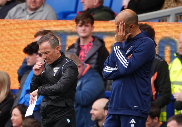 file-photo-dated-21-04-2024-of-a-dejcted-nottingham-forest-manager-nuno-espirito-santo-nottingham-forest-will-be-given-the-opportunity-to-privately-hear-the-var-audio-connected-to-three-penalty-claim