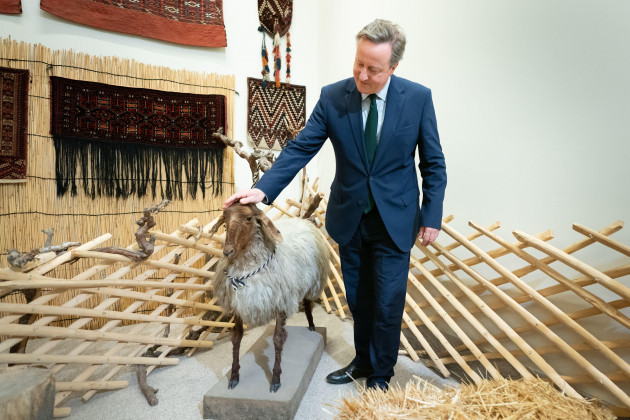 foreign-secretary-lord-david-cameron-visits-the-national-carpet-museum-in-ashgabat-in-turkmenistan-during-his-five-day-visit-to-central-asia-picture-date-wednesday-april-24-2024