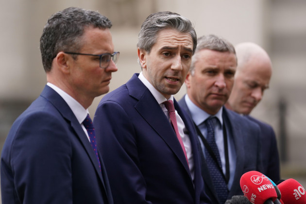 taoiseach-simon-harris-centre-with-left-to-right-minister-for-further-and-higher-education-research-innovation-and-science-patrick-odonovan-minister-of-state-for-skills-and-further-education-n