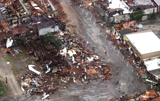 this-image-taken-from-video-provided-by-koco-shows-damage-caused-by-a-tornado-in-sulphur-okla-sunday-april-28-2024-koco-via-ap