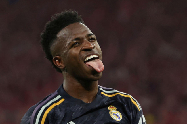 madrids-vinicius-junior-celebrates-after-scoring-his-sides-second-goal-by-penalty-during-the-champions-league-semifinal-first-leg-soccer-match-between-fc-bayern-munich-and-real-madrid-in-munich-g