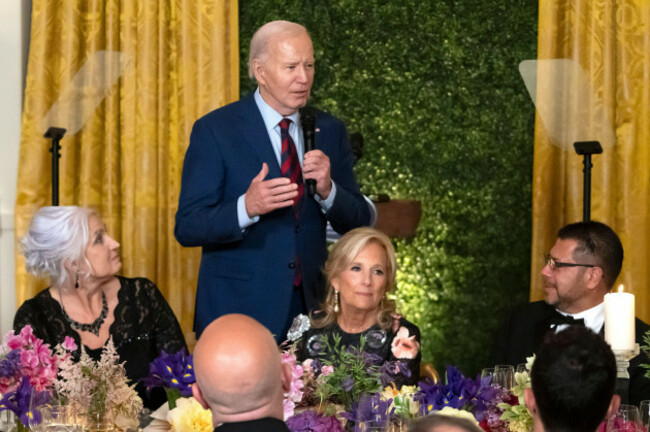 president-joe-biden-speaks-as-missy-testerman-bottom-left-the-2024-national-teacher-of-the-year-and-first-lady-jill-biden-bottom-center-listen-during-a-state-dinner-at-the-white-house-in-washingt