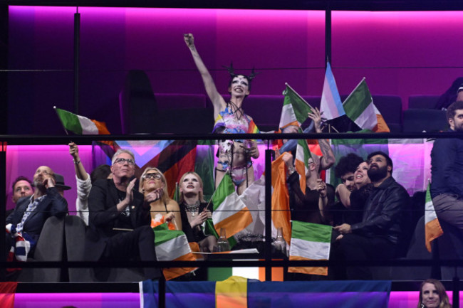 malmo-sweden-bambie-thug-representing-ireland-in-the-green-room-during-the-voting-during-the-final-of-the-68th-edition-of-the-eurovision-song-contest-esc-at-the-malmo-arena-in-malmo-sweden