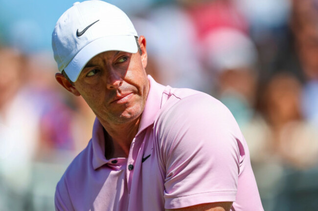 charlotte-nc-may-12-rory-mcilroy-tees-off-on-the-11th-hole-during-the-final-round-of-the-wells-fargo-championship-at-quail-hollow-club-on-may-12-2024-in-charlotte-north-carolina-photo-by-david