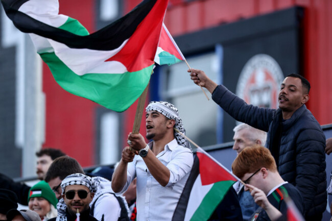 irish-and-palestine-fans-cheer-on-the-teams-during-the-game