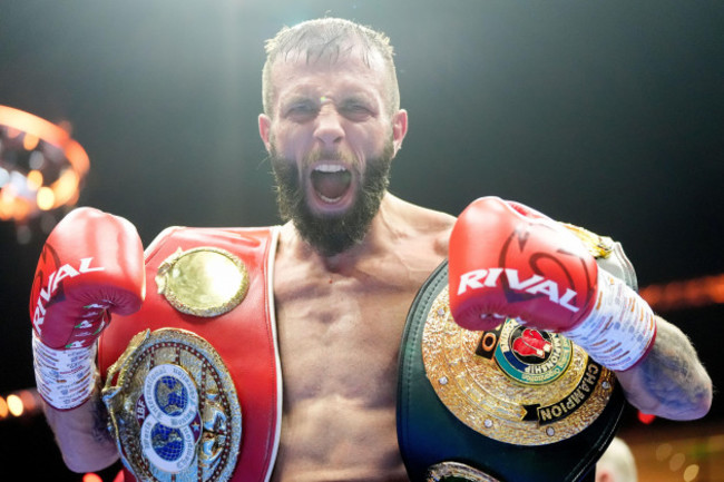 anthony-cacace-celebrates-winning-the-super-featherweight-fight-against-joe-cordina-at-kingdom-arena-riyadh-picture-date-saturday-may-18-2024