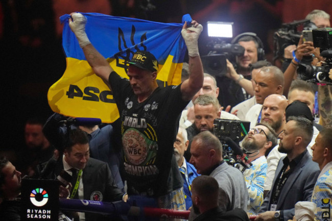 ukraines-oleksandr-usyk-celebrates-after-beating-britains-tyson-fury-in-their-undisputed-heavyweight-world-championship-boxing-fight-at-the-kingdom-arena-in-riyadh-saudi-arabia-sunday-may-19-202