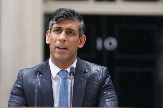 prime-minister-rishi-sunak-issues-a-statement-outside-10-downing-street-london-after-calling-a-general-election-for-july-4-picture-date-wednesday-may-22-2024