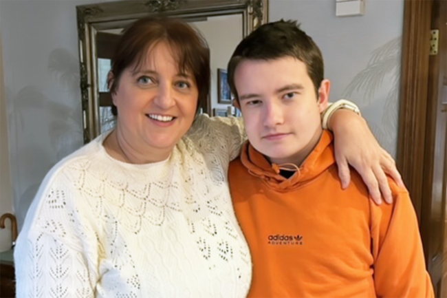 Karin Kenny and her son Kielan