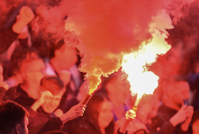 st-patricks-athletic-fans-light-flares