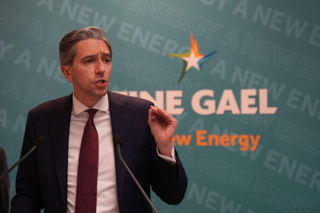 taoiseach-and-fine-gael-leader-simon-harris-speaks-following-a-launch-event-for-his-partys-european-and-local-election-manifestos-in-dublin-picture-date-monday-may-27-2024