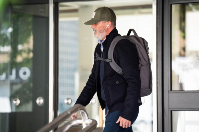 football-pundit-and-former-manchester-united-midfielder-roy-keane-leaves-highbury-corner-magistrates-court-north-london-where-scott-law-43-is-accused-of-headbutting-the-football-pundit-at-the-e