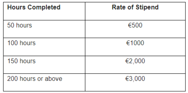 Garda reserve stipend scale