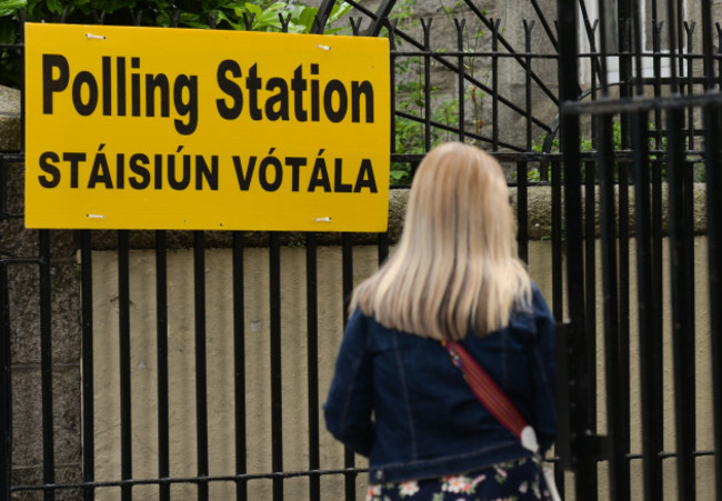 a-polling-station-sign-in-dublin-center-on-monday-28-june-2021-in-dublin-ireland-photo-by-artur-widaknurphoto