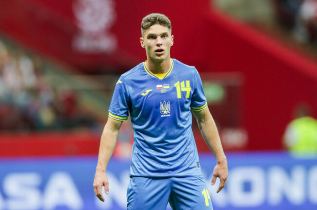 warsaw-poland-07th-june-2024-georgiy-sudakov-of-ukraine-seen-in-action-during-the-friendly-match-between-poland-and-ukraine-at-peg-narodowy-final-score-poland-31-ukraine-photo-by-grzegorz-waj