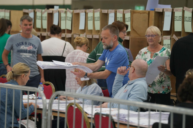 counting-continues-at-nemo-rangers-gaa-club-in-cork-ireland-in-the-european-elections-picture-date-wednesday-june-12-2024