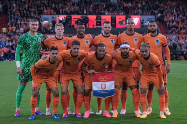 netherlands-starting-players-pose-for-a-team-photo-prior-to-the-international-friendly-soccer-match-between-the-netherlands-and-iceland-at-de-kuip-stadium-in-rotterdam-netherlands-monday-june-10