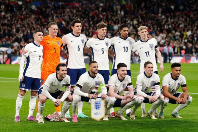 england-players-pose-for-a-team-photograph-ahead-of-the-international-friendly-match-at-wembley-stadium-london-picture-date-saturday-march-23-2024