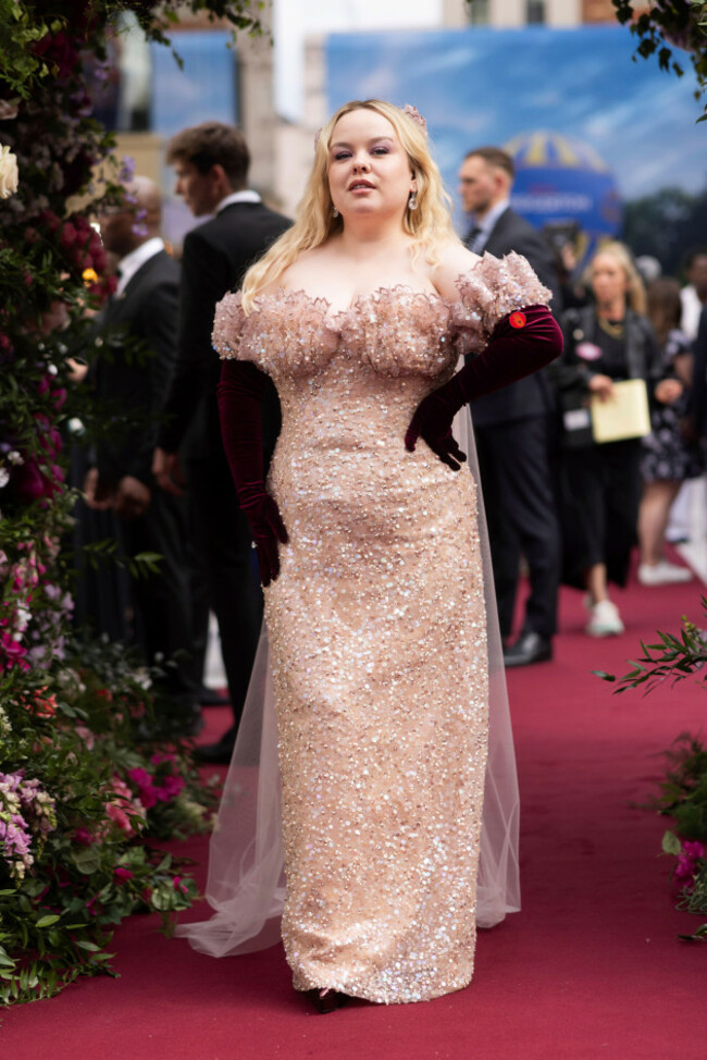 nicola-coughlan-poses-for-photographers-upon-arrival-at-the-season-three-part-two-screening-of-the-television-series-bridgerton-in-london-wednesday-june-12-2024-photo-by-vianney-le-caerinvisi