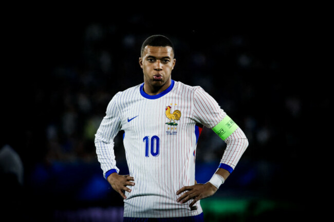 bordeaux-france-09th-june-2024-frances-forward-10-kylian-mbappe-during-the-international-friendly-football-match-between-france-and-canada-at-the-matmut-atlantique-stadium-in-bordeaux-on-june-9