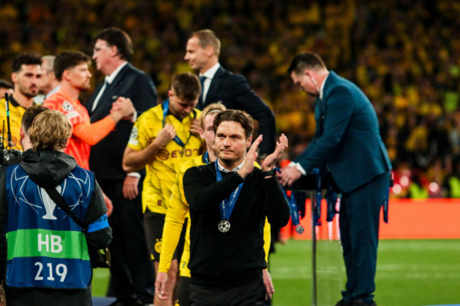 london-uk-02nd-june-2024-london-england-edin-terzic-coach-of-borussia-dortmund-during-final-borussia-dortmund-vs-real-madrid-uefa-champions-league-football-match-in-london-england-june-01-2