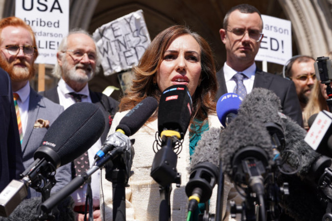 file-photo-dated-200524-of-stella-assange-the-wife-of-julian-assange-giving-a-statement-outside-the-royal-courts-of-justice-in-london-mr-assange-has-been-released-from-prison-and-left-the-uk-afte