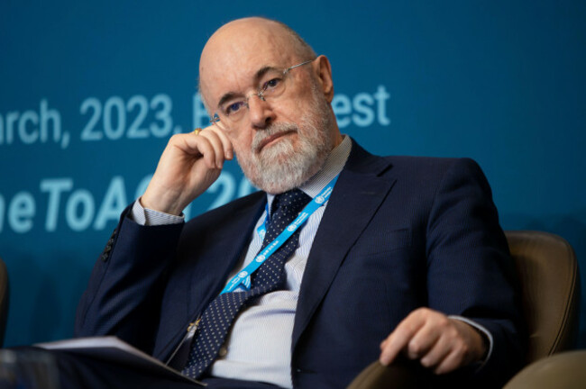 bucharest-romania-22nd-mar-2023-clemens-martin-auer-president-of-the-european-health-forum-gastein-attend-at-who-europe-high-level-regional-meeting-on-health-and-care-workforce-time-to-act-hel