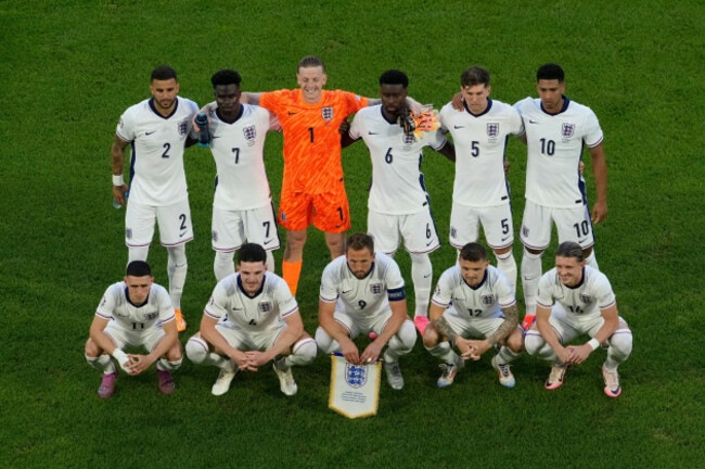 england-players-pose-for-a-team-photo-before-a-group-c-match-between-england-and-slovenia-at-the-euro-2024-soccer-tournament-in-cologne-germany-tuesday-june-25-2024-ap-photoalessandra-tarantino