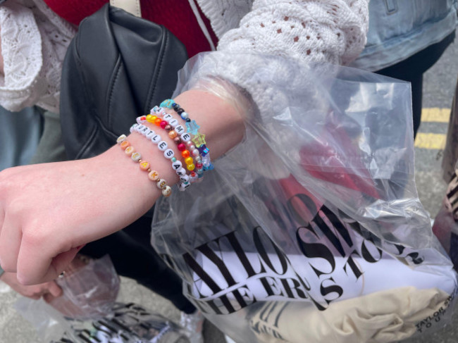 a-taylor-swift-fan-shows-off-her-friendship-bracelets-in-dublin-ahead-of-her-three-sold-out-shows-picture-date-thursday-june-27-2024