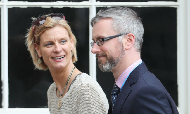 left-to-right-minister-of-state-in-the-department-of-agriculture-pippa-hackett-and-childrens-minister-roderic-ogorman-arriving-for-the-cabinet-meeting-at-dublin-castle