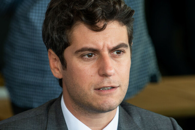 toulon-var-france-30th-june-2022-french-minister-delegate-for-the-budget-gabriel-attal-seen-during-his-visit-in-toulon-gabriel-attal-former-spokesman-of-the-government-appointed-minister-del